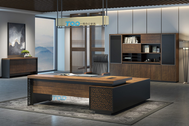 總裁桌簡(jiǎn)約現(xiàn)代板式大班臺(tái)