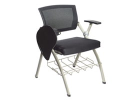 折疊帶書網帶寫字板培訓椅