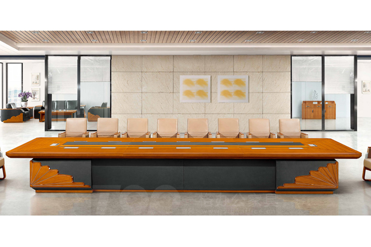 金柚色大型會議桌6M.jpg 金柚色大型會議桌6M.jpg